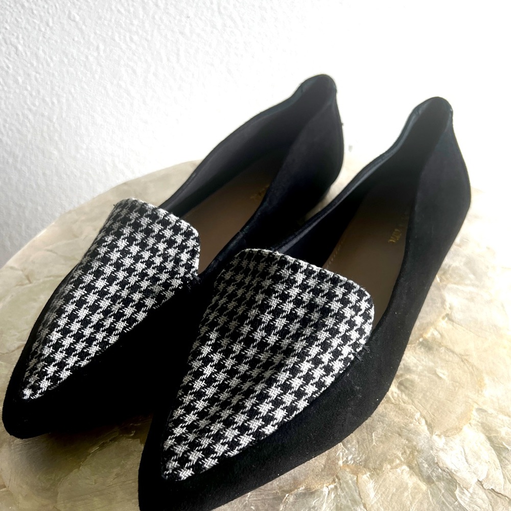 Essex Lane - Suede Houndstooth Flats - Size 9.5